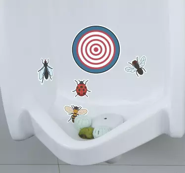 Urinal Zielschreibe Wandtattoo Badezimmer - TenStickers