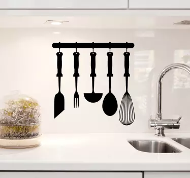 Utensilien Küche Aufkleber - TenStickers