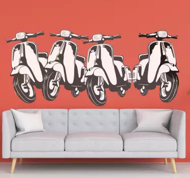Vespa motorrad aufkleber - TenStickers