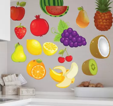 Viele Früchte Aufkleber - TenStickers