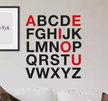 Wandtattoo einfaches Alphabet - TenStickers