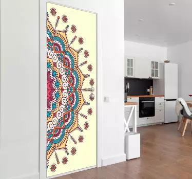Vintage mandala glastür aufkleber - TenStickers