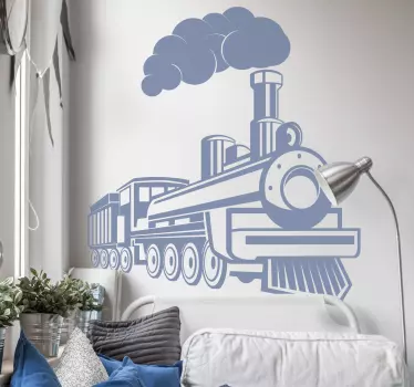 Vintage wandaufkleber der dampflokomotive - TenStickers
