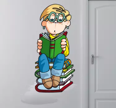 Wandattoo lesender Junge - TenStickers