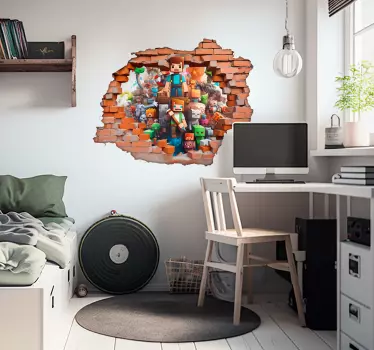 Wandtattoo Videospiel die Welt voller Wunder - TenStickers