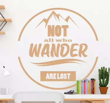 Wandern text wandtattoo - TenStickers
