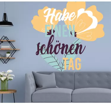 Wandspruch blumen und grüße - TenStickers