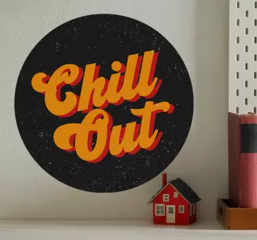 Wandspruch chill out typografie - TenStickers