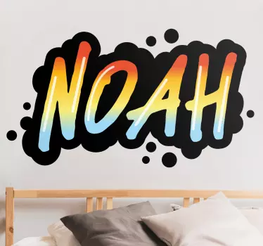 Wandspruch mit buntem namensdesign - TenStickers