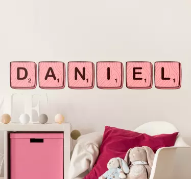 Wandspruch mit personalisierten namensschildern - TenStickers