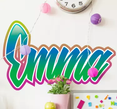 Wandspruch mit personalisierter namensschrift - TenStickers