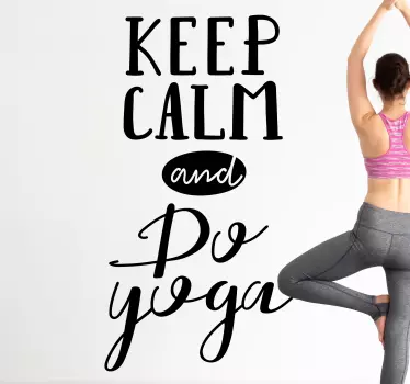 Wandspruch zur erinnerung an ruhiges yoga - TenStickers