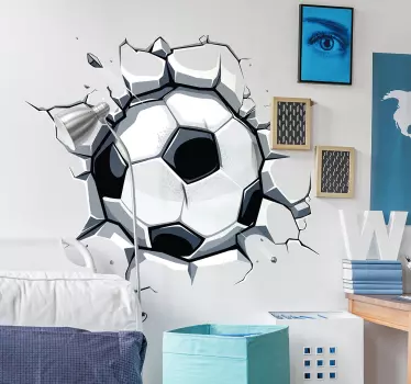 3D Fußball Wandtattoo Kinderzimmer - TenStickers