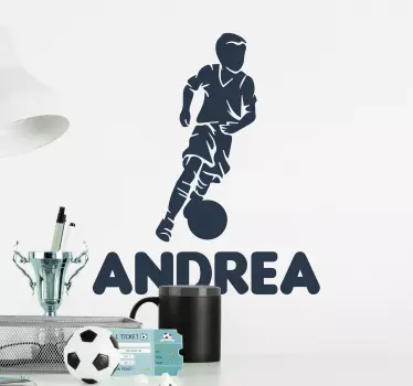 Wandsticker Fußball Junger Fußballspieler - TenStickers