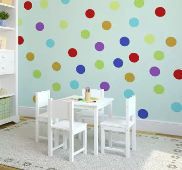 Wandsticker Kinderzimmer bunte Kreise - TenStickers