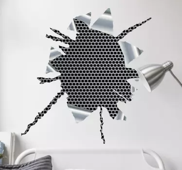 Aufkleber 3D Effekt Metall - TenStickers