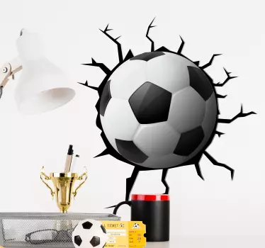Aufkleber 3D Fußball - TenStickers