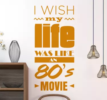 Wandtattoo 80er Jahre Text - TenStickers