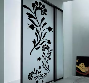Wandtattoo abstrakte Blumenranke - TenStickers