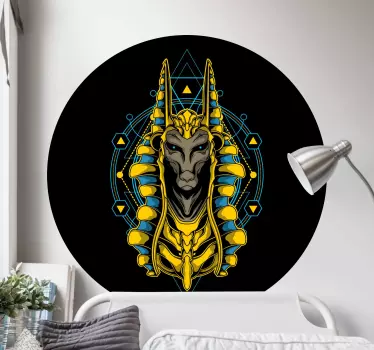 Wandtattoo Anubis kopf illustration - TenStickers