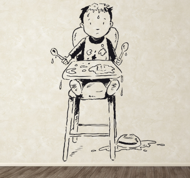 Wandtattoo Baby im Kindersitz - TenStickers
