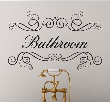 Wandtattoo badezimmer elegante kalligraphie - TenStickers
