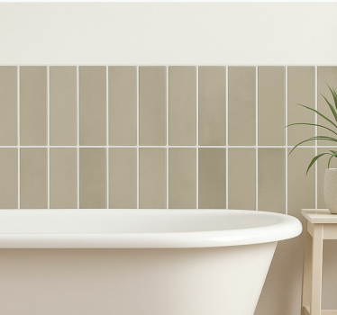 Wandtattoo badezimmer linearstein natur - TenStickers