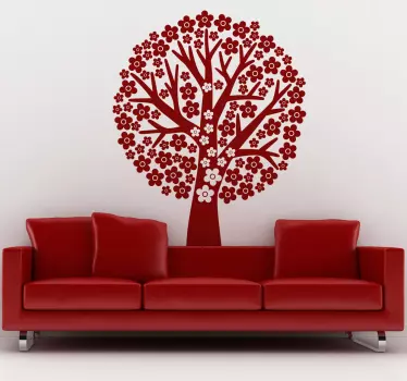 Wandtattoo Blumen Baum - TenStickers