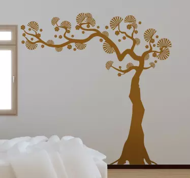 Wandtattoo Baum mit Fächern - TenStickers