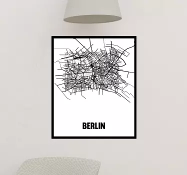 Wandtattoo Berlin Stadtkarte - TenStickers