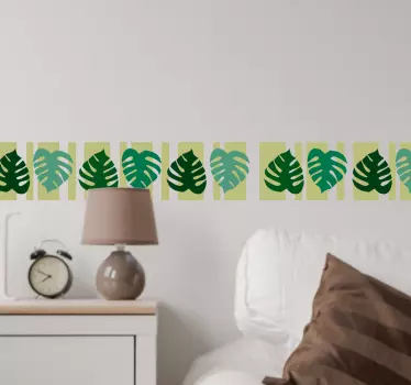 Wandtattoo Blätter auf Hintergrund - TenStickers