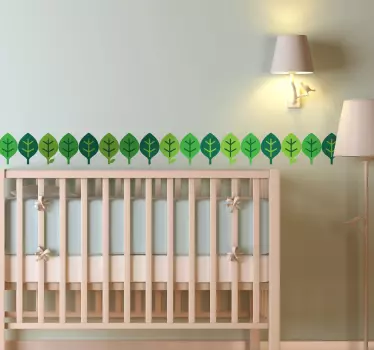 Wandtattoo Blätterset Kinderzimmer - TenStickers