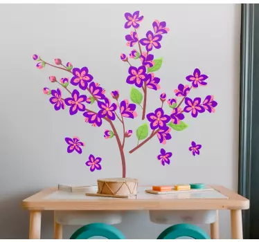 Wandtattoo blumen lebendige blumenranke - TenStickers
