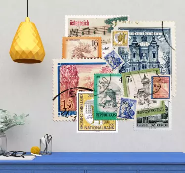 Wandtattoo Briefmarken Österreich - TenStickers