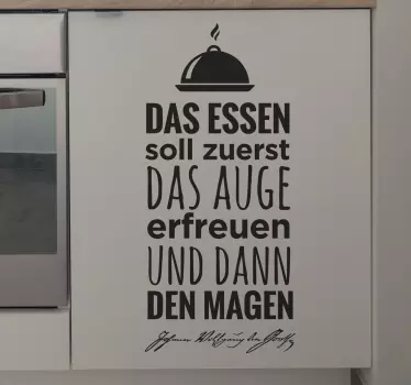 Wandtattoo Das Essen soll zuerst das Auge erfreuen - TenStickers