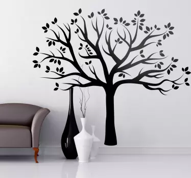 Wandtattoo Baum einfarbig - TenStickers