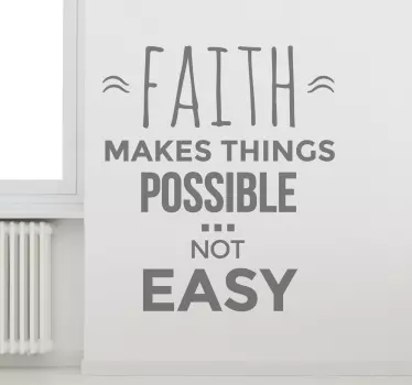 Wandtattoo faith makes things - TenStickers
