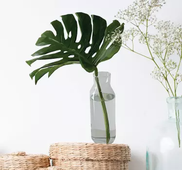 Wandtattoo Fensterblatt in Vase - TenStickers