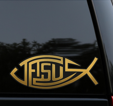 Autoaufkleber kompakter jesusfisch - TenStickers