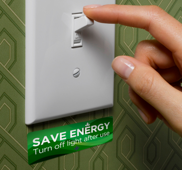 Text Aufkleber Save Energy Lichtschalter - TenStickers