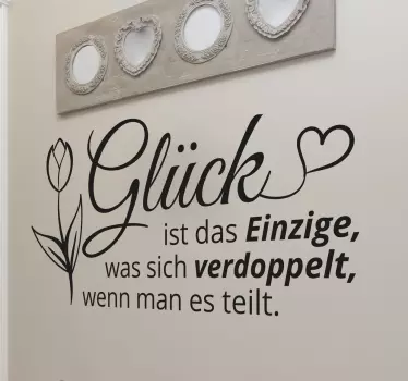 Wandtattoo Glück ist - TenStickers