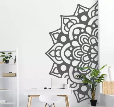 Wandtattoo Halbes mandala - TenStickers