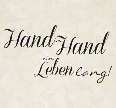 Wandtattoo Hand in Hand - TenStickers