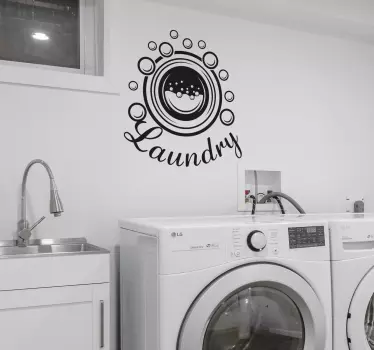 Wandtattoo Haus Wäscheblasen - TenStickers