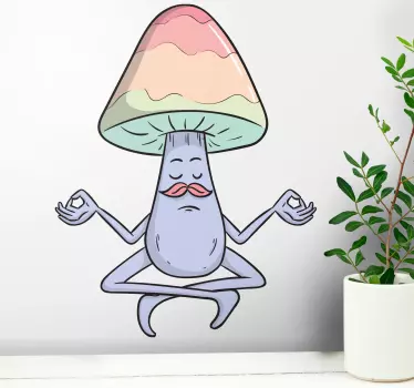 Wandtattoo Pflanzen meditierender pilz - TenStickers