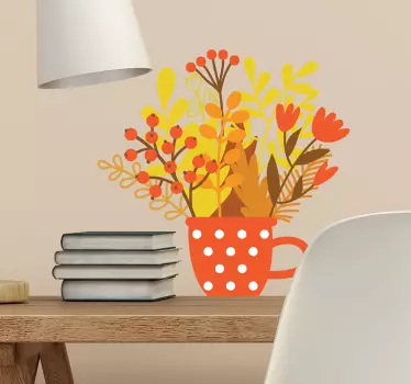 Wandtattoo herbstliche Tasse - TenStickers