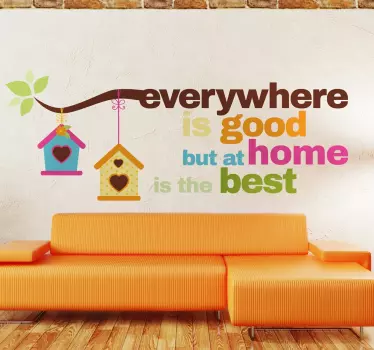 Wandtattoo Home is the Best - TenStickers