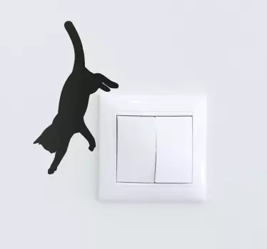 Wandtattoo Hunde Katze springt gleich - TenStickers