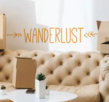 Text Aufkleber Wanderlust Abenteuer - TenStickers