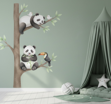 Wandtattoo kinderzimmer sanfte panda-illustration - TenStickers